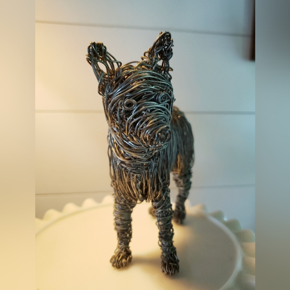 Wire Art of German Shepherd Dog, Vintage, artist unknown - Picture 6 of 14